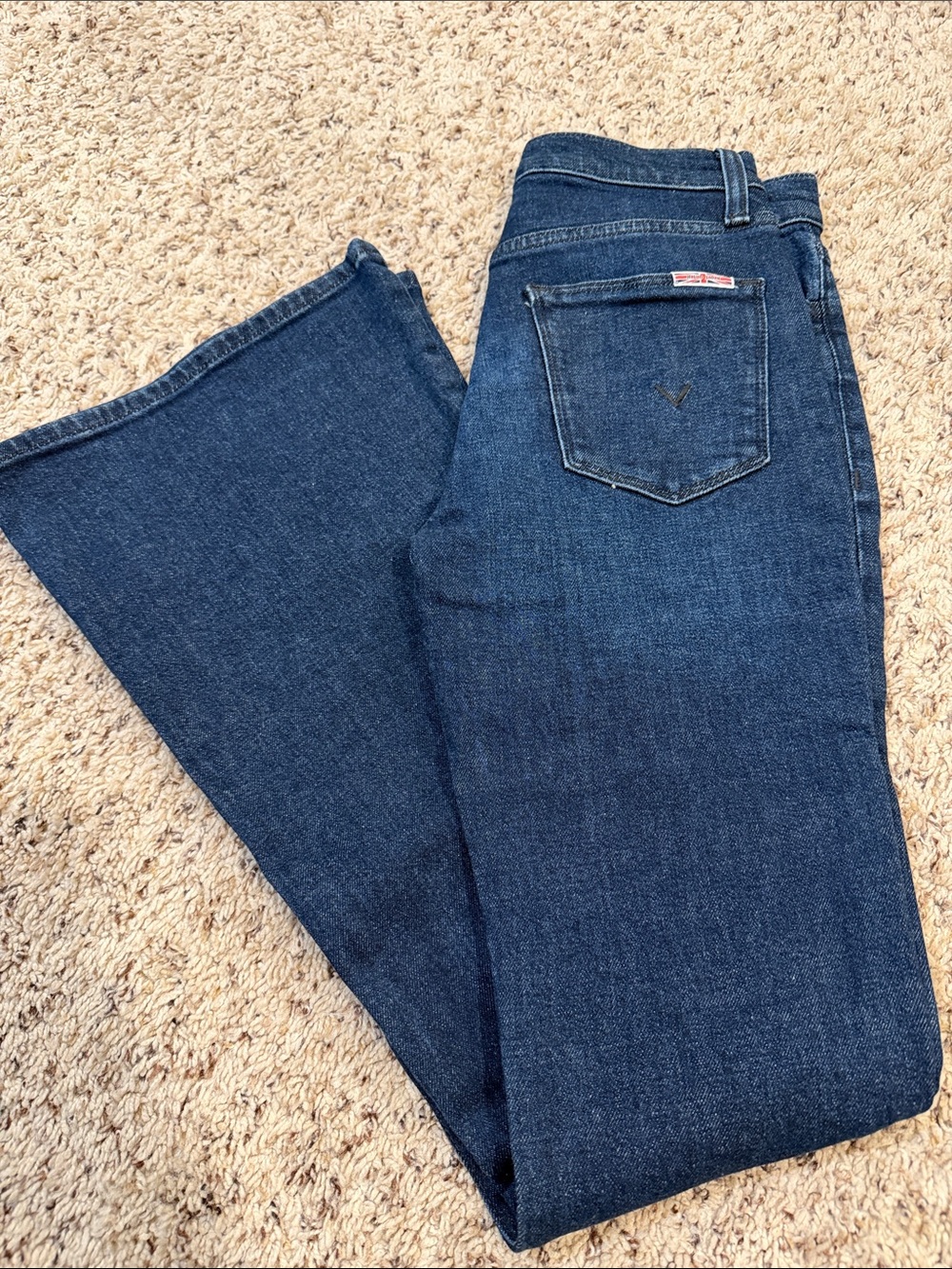 Hudson Jeans Dark Blue Flare Wide-Leg